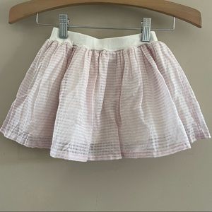Trico Field Fith Fine Method Pink Striped Skirt Sz 4